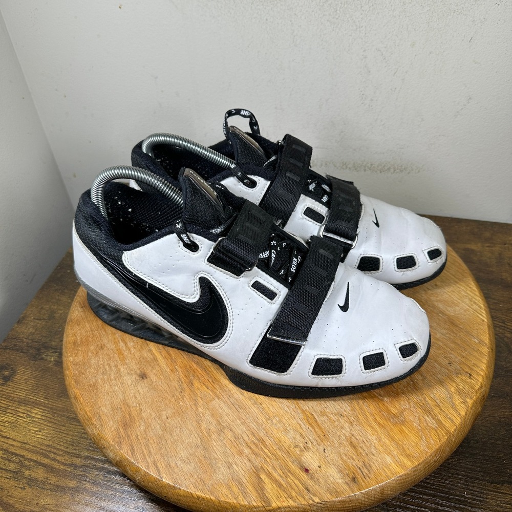 Mens Nike Romaleos 2 Weightlifting Shoes White Black 476927-101 Size 10